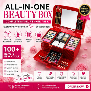 Classic Deluxe vanity case Makeup kit | All in One Product Makeup Sets for Girls  Red Box